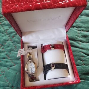 Women's Watch with 3 watch bands from Coldwater Creek. NEW with Tags.